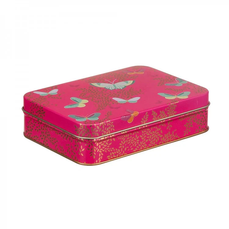 Small Storage Tin with Butterfly Design by Sarah Miller London