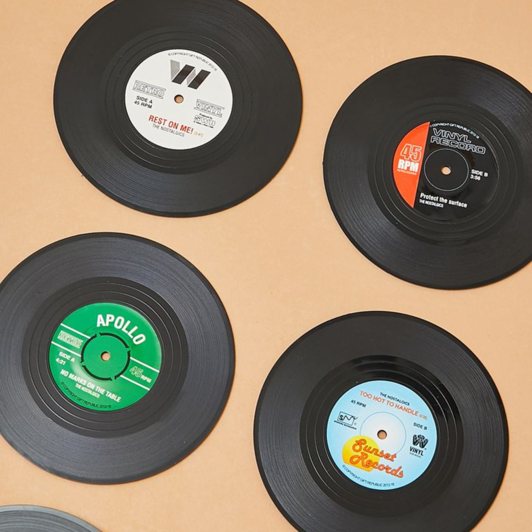 Vinyl Record Drinks Coasters