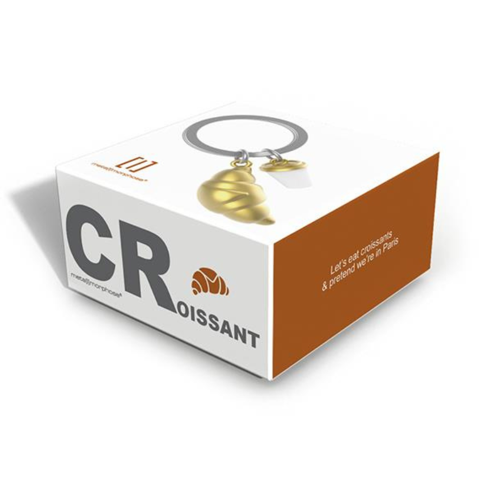 Croissant and Coffee to Go Premium Keyring