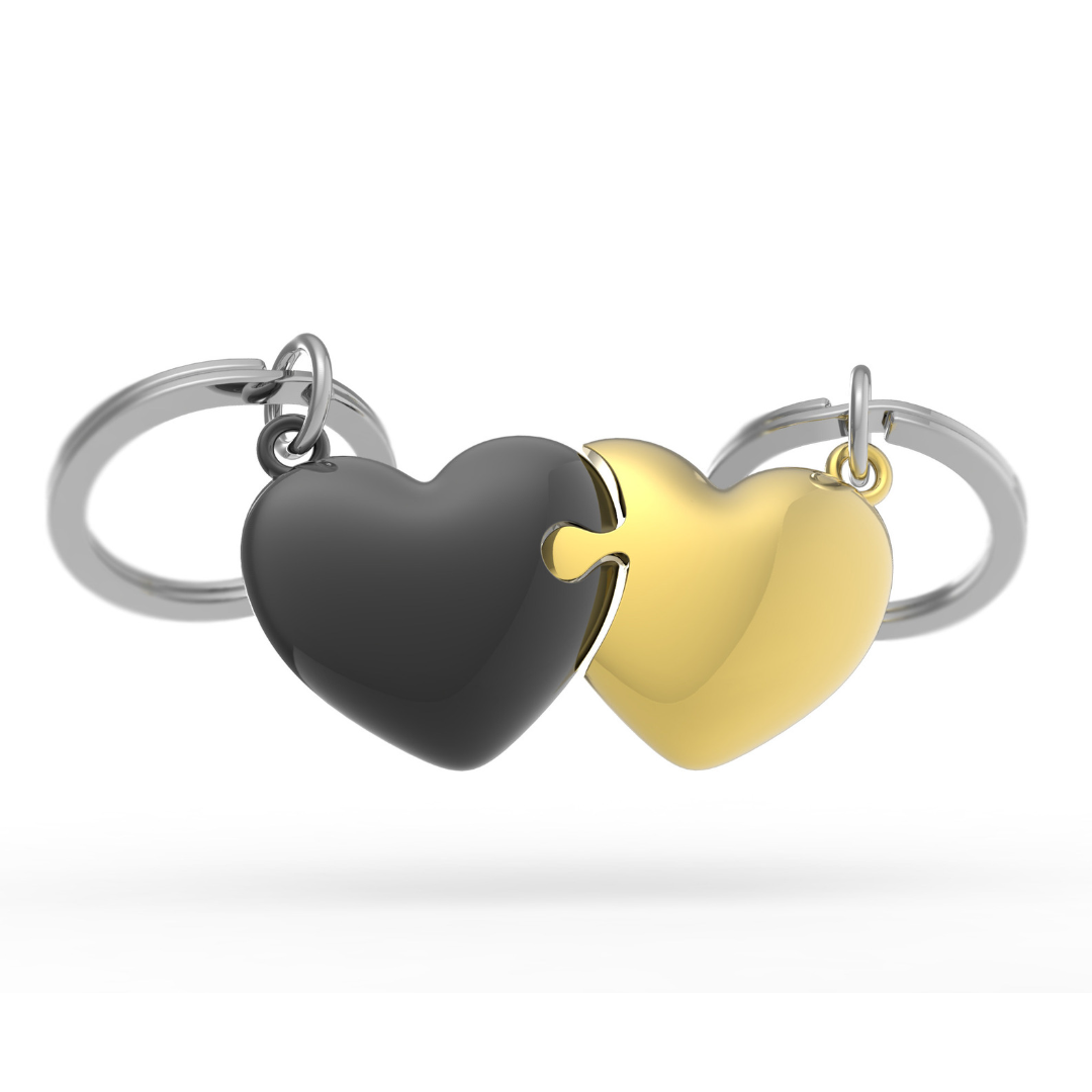 "Belong Together" Heart Premium Keyrings (set of 2)