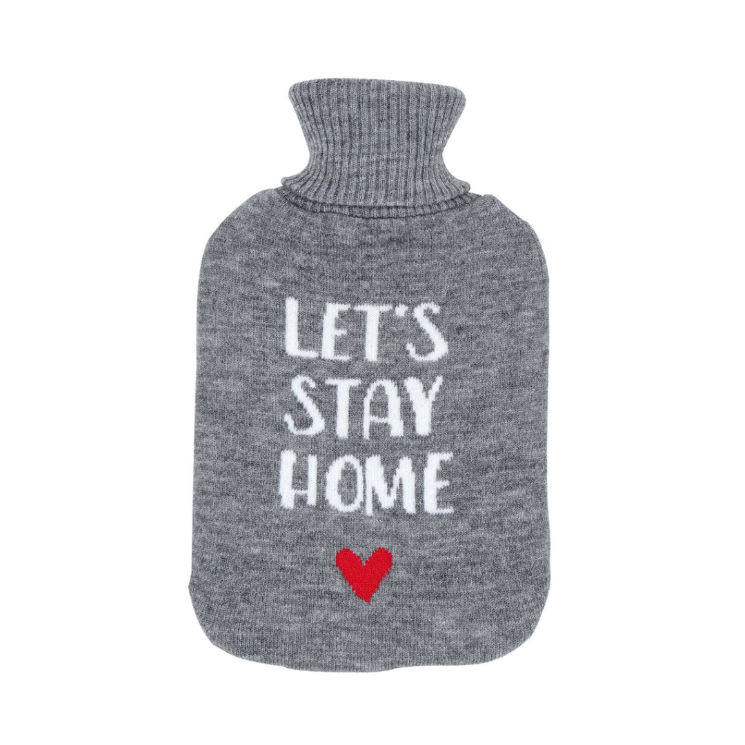 Cosy "Let's Stay Home" Hot Water Bottle
