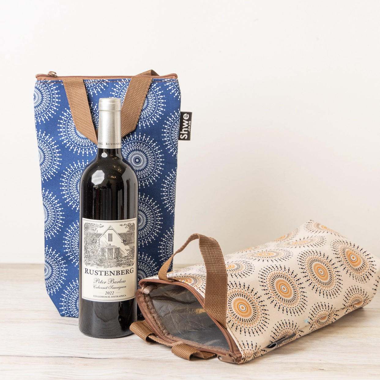 Shwe Single Wine Bottle Cooler Tote with Carrier Handles
