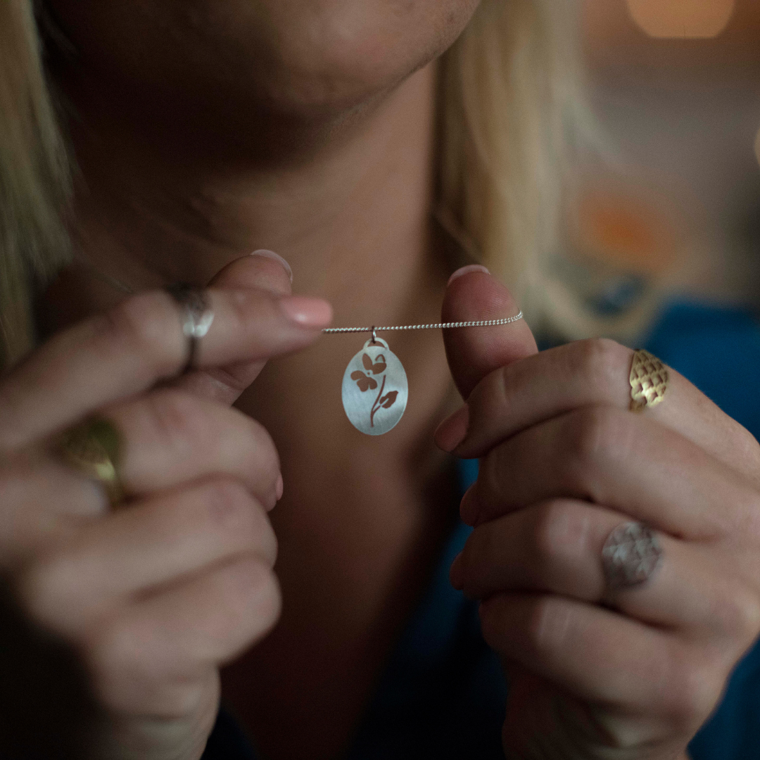 Birth Flower Necklaces (stainless steel)