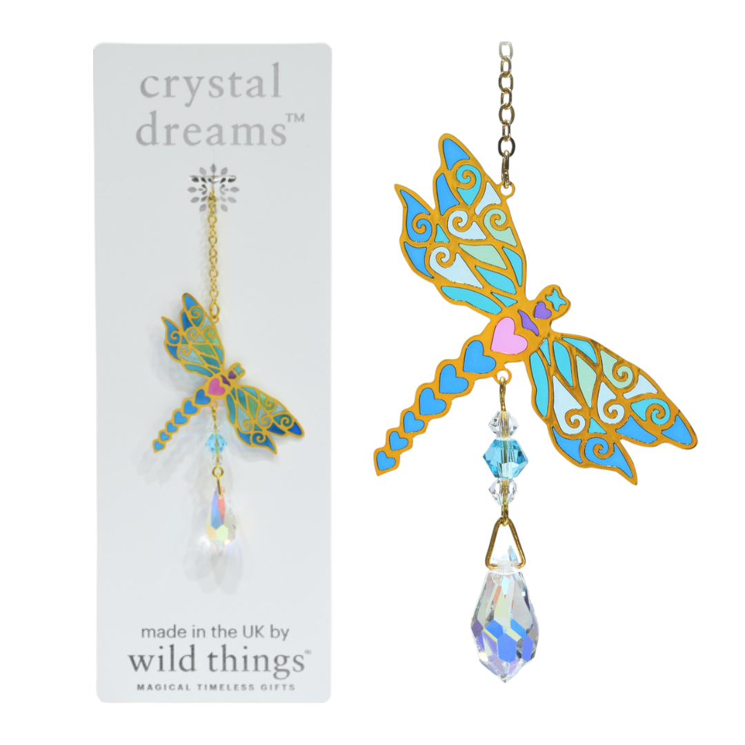 Crystal Dreams Dragonfly Suncatcher (assorted colours)
