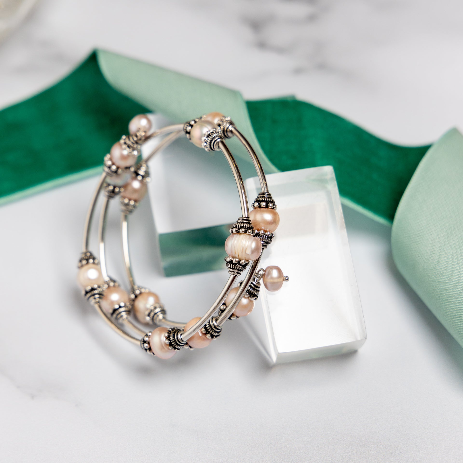 Freshwater Pearl Wrap-Around Bracelet