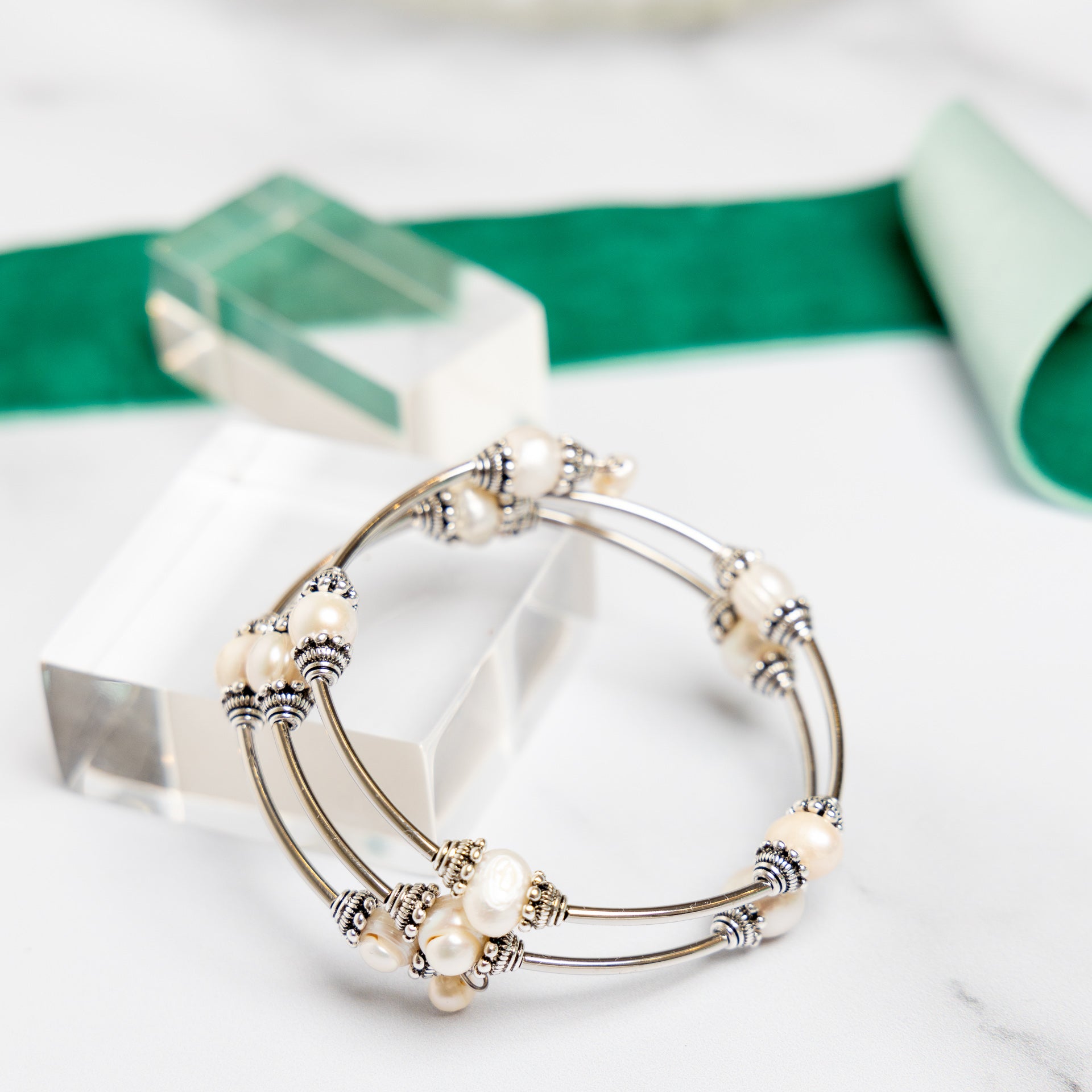 Freshwater Pearl Wrap-Around Bracelet