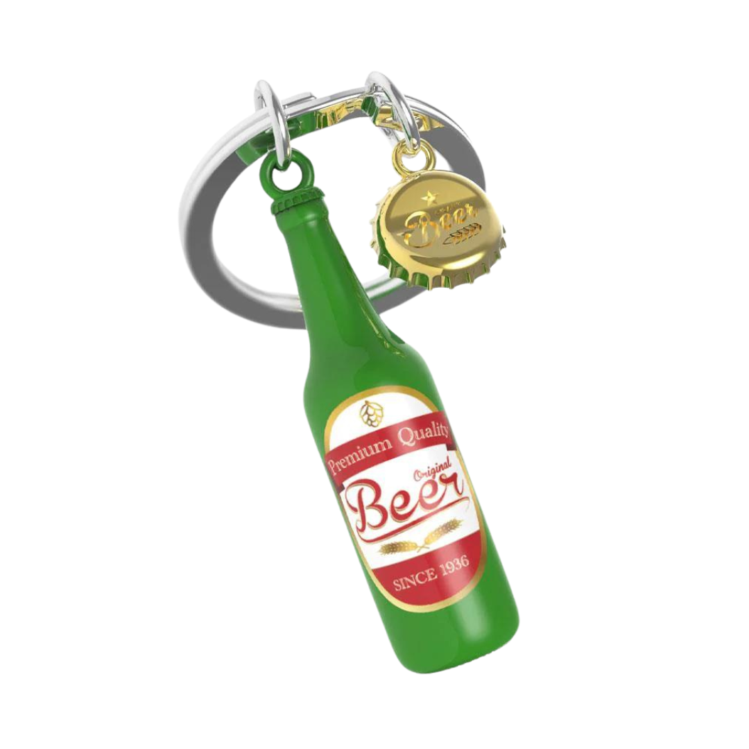 Beer Bottle 3D Premium Keyring