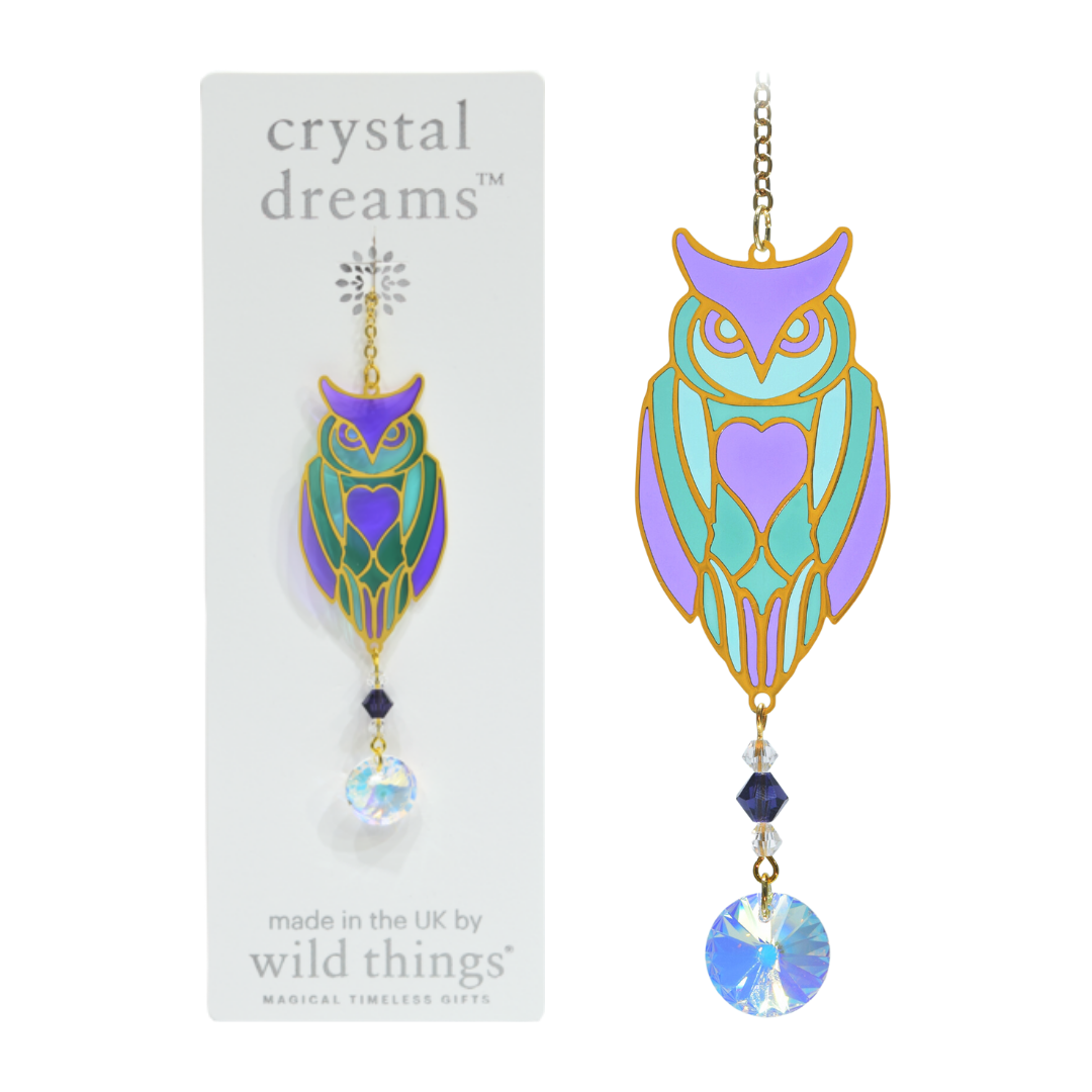 Crystal Dreams Owl Suncatcher (assorted styles)
