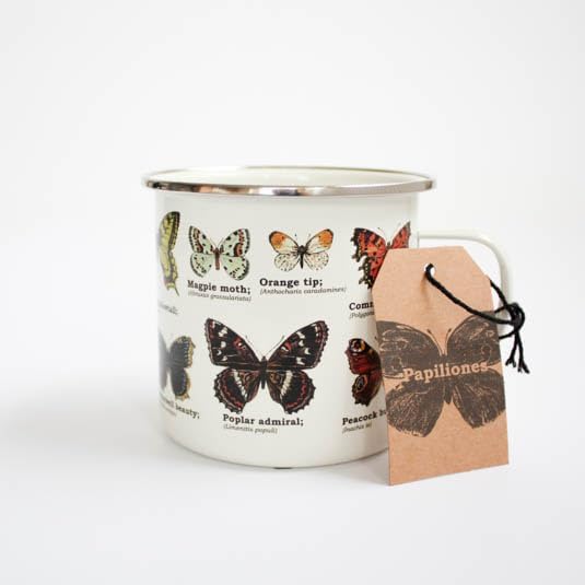 Butterflies Enamel Mug