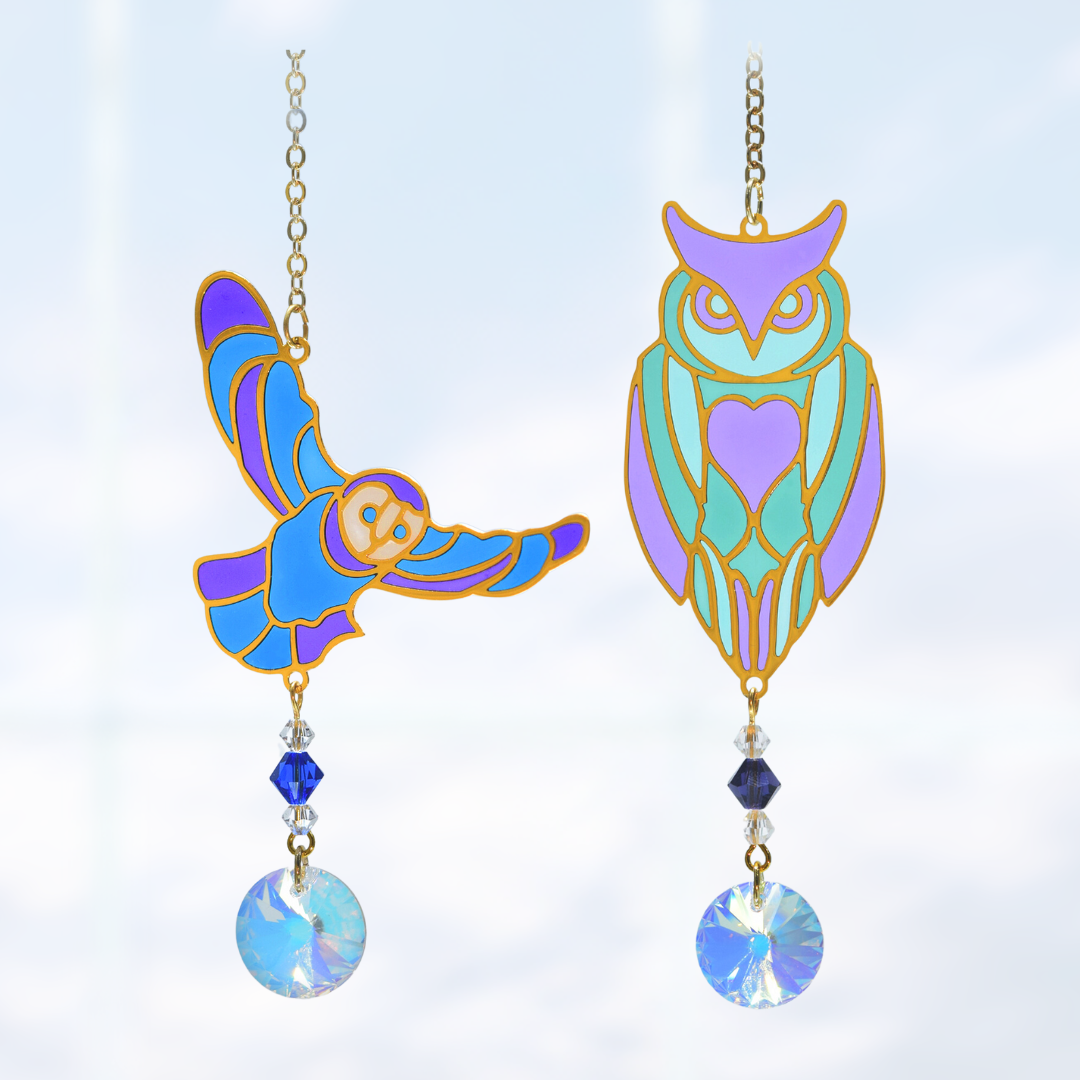 Crystal Dreams Owl Suncatcher (assorted styles)