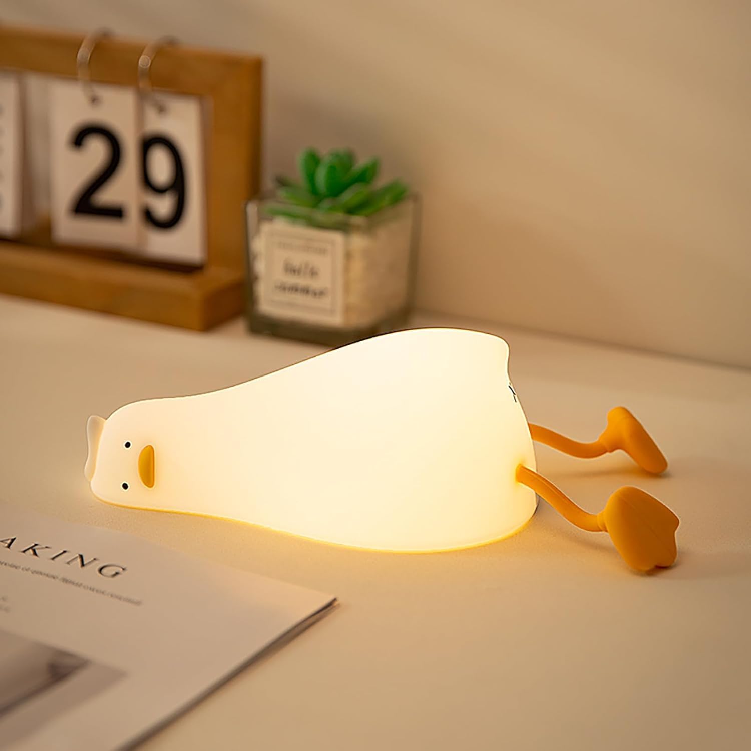 Lying Duck Squishy Night Light