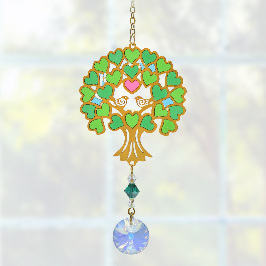 Crystal Dreams Tree of Life Suncatcher (assorted colours)