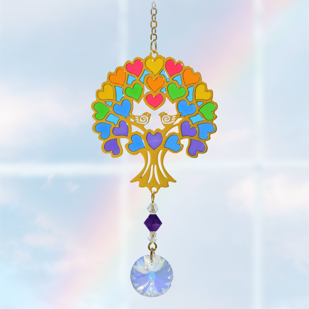 Crystal Dreams Tree of Life Suncatcher (assorted colours)