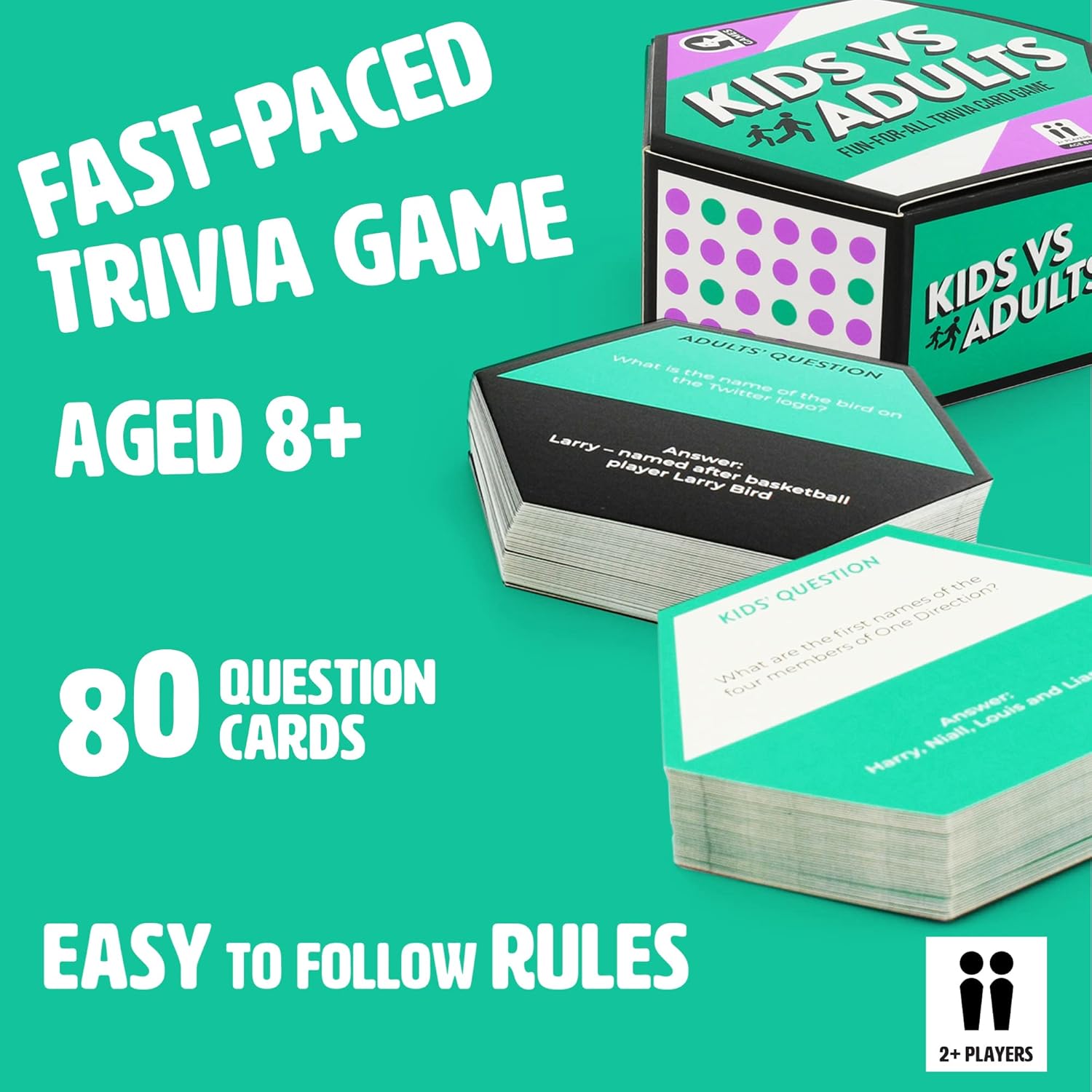 Kids vs Adults Trivia Card Game