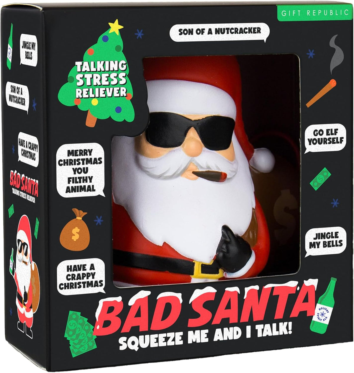 Bad Santa Talking Stress-Relief Toy