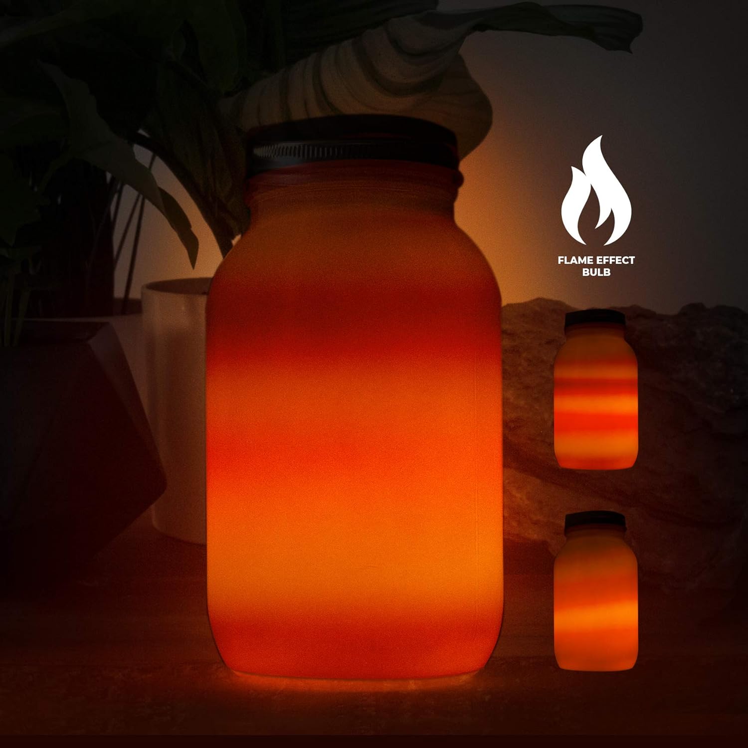 Flickering Flame Solar Jar