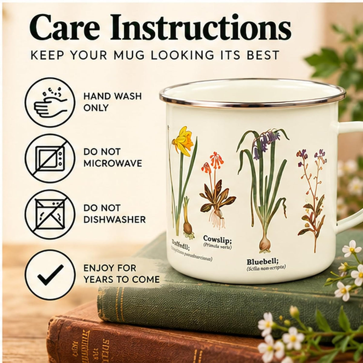 Wildflowers Enamel Mug