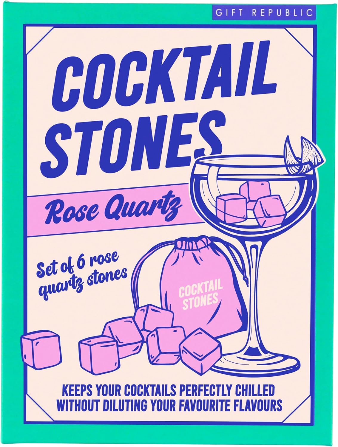 Rose Quartz Cocktail Stones