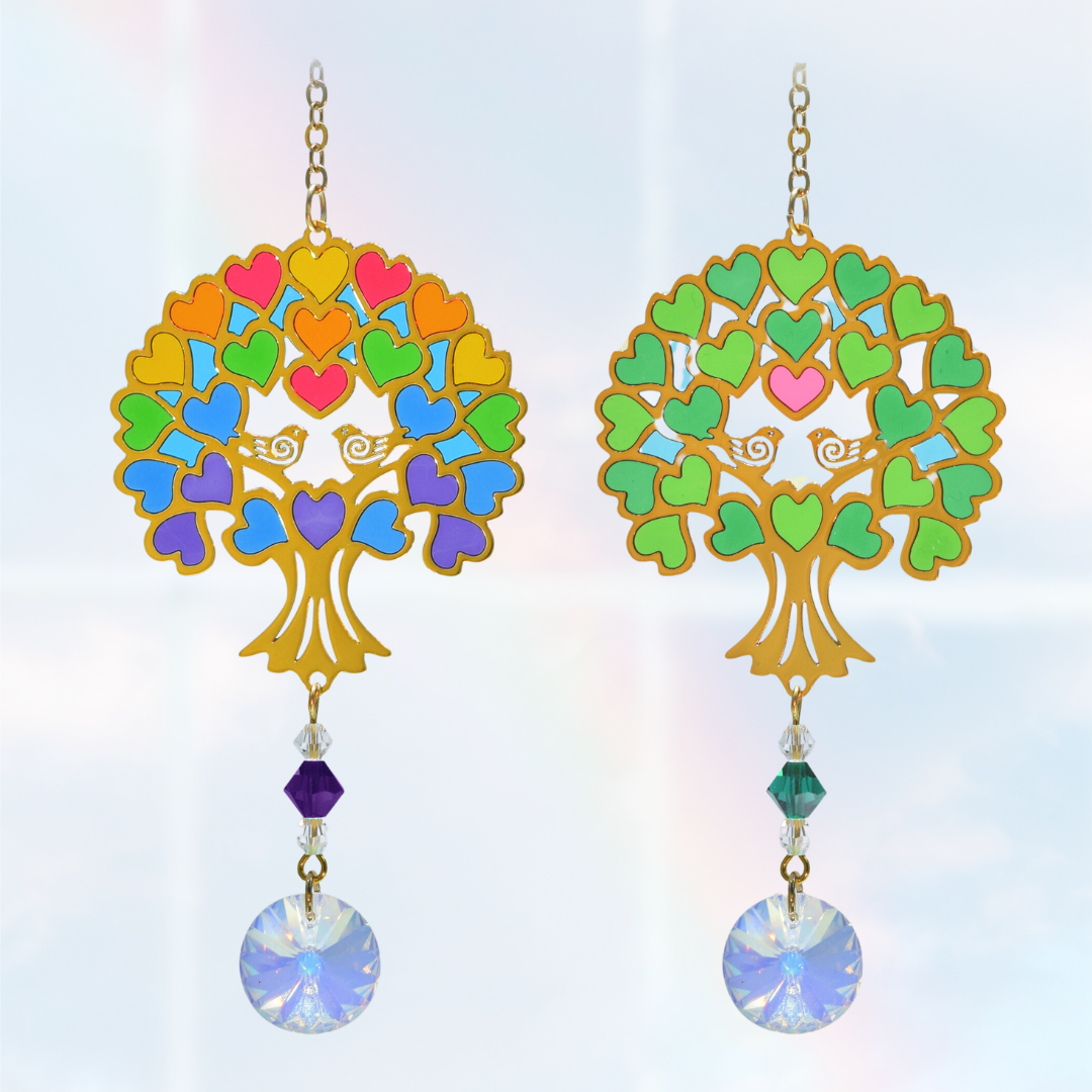 Crystal Dreams Tree of Life Suncatcher (assorted colours)