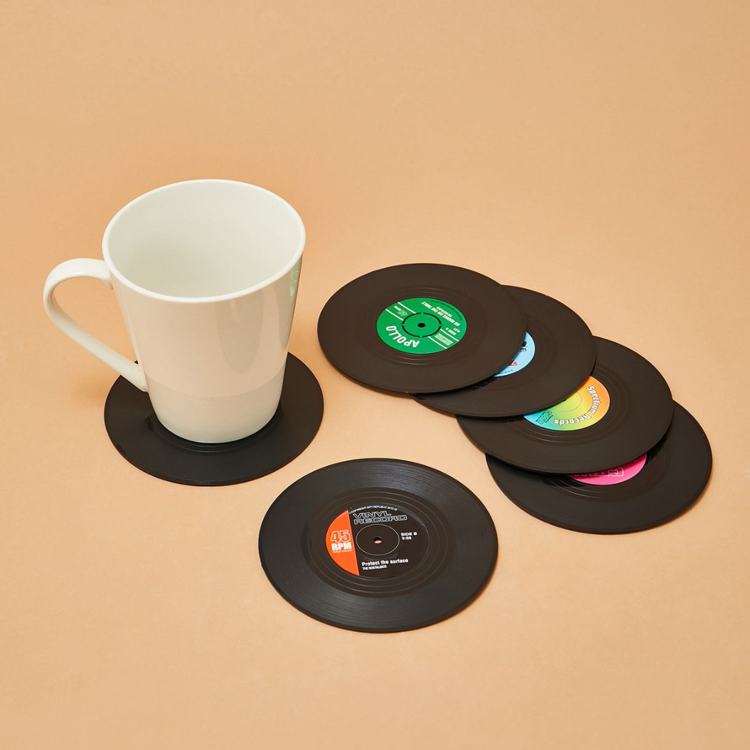 Vinyl Record Drinks Coasters