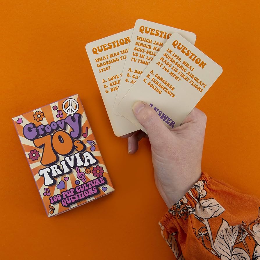 Groovy 70s Pop Culture Trivia Card Pack