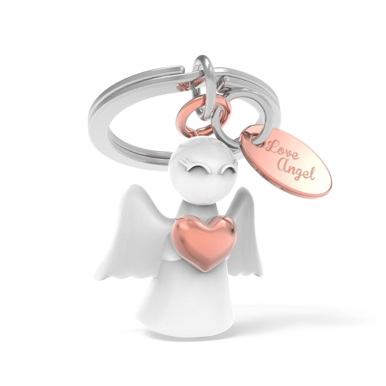 "Love Angel" Premium Metal Keyring
