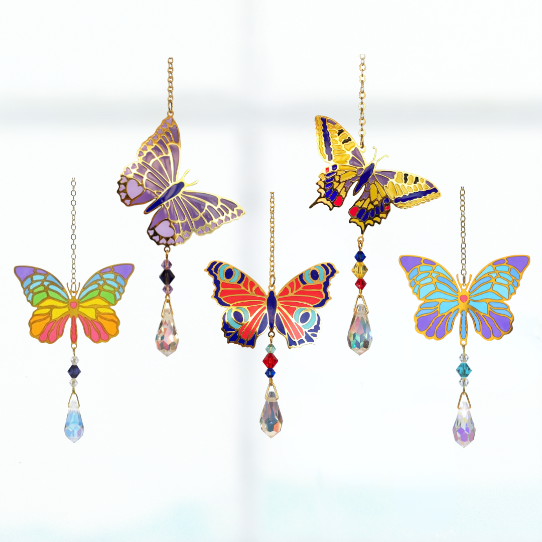 Crystal Dreams Butterfly Suncatcher (assorted colours)