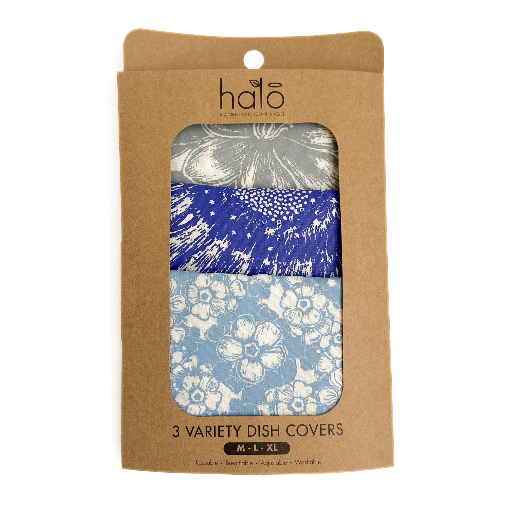 Halo "African Flower" Cotton Dish Covers (assorted sizes, round and square)