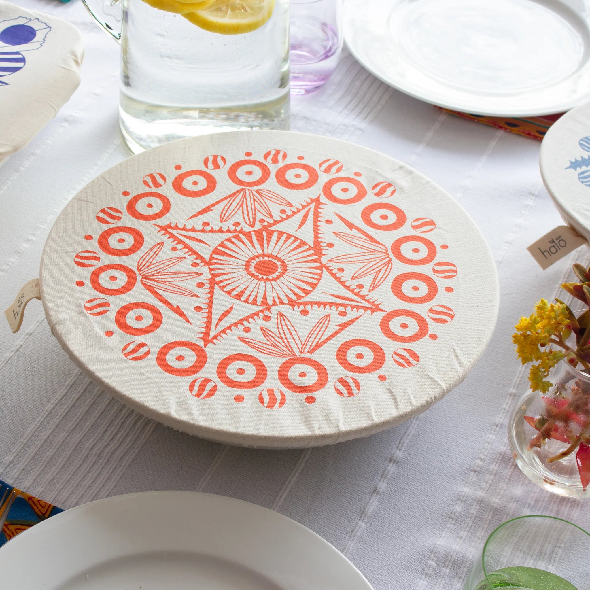 Halo "Aloe" Cotton Dish Covers (Large Set of 3)