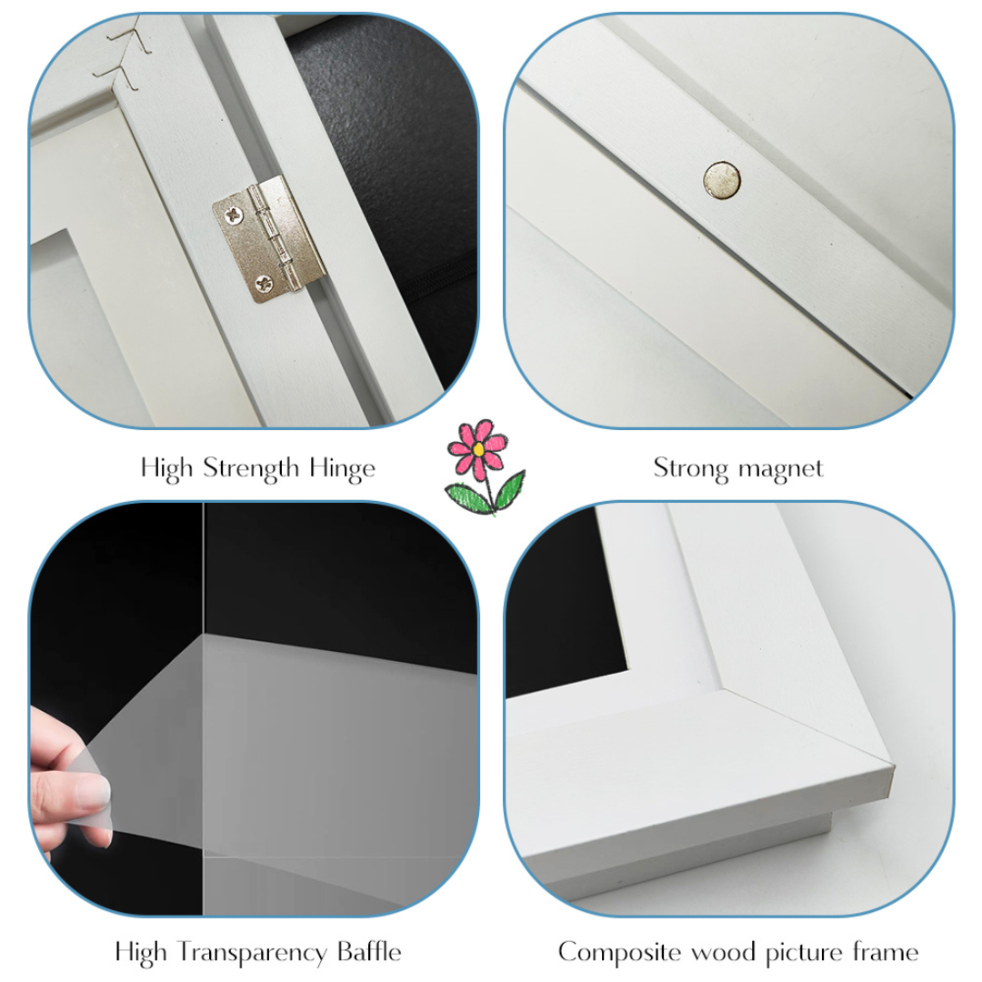 Kids' Artwork Storage and Display A4 Frame (Black / White)