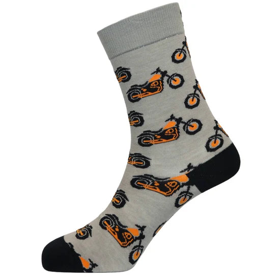 Motorbike Unisex Bamboo Socks