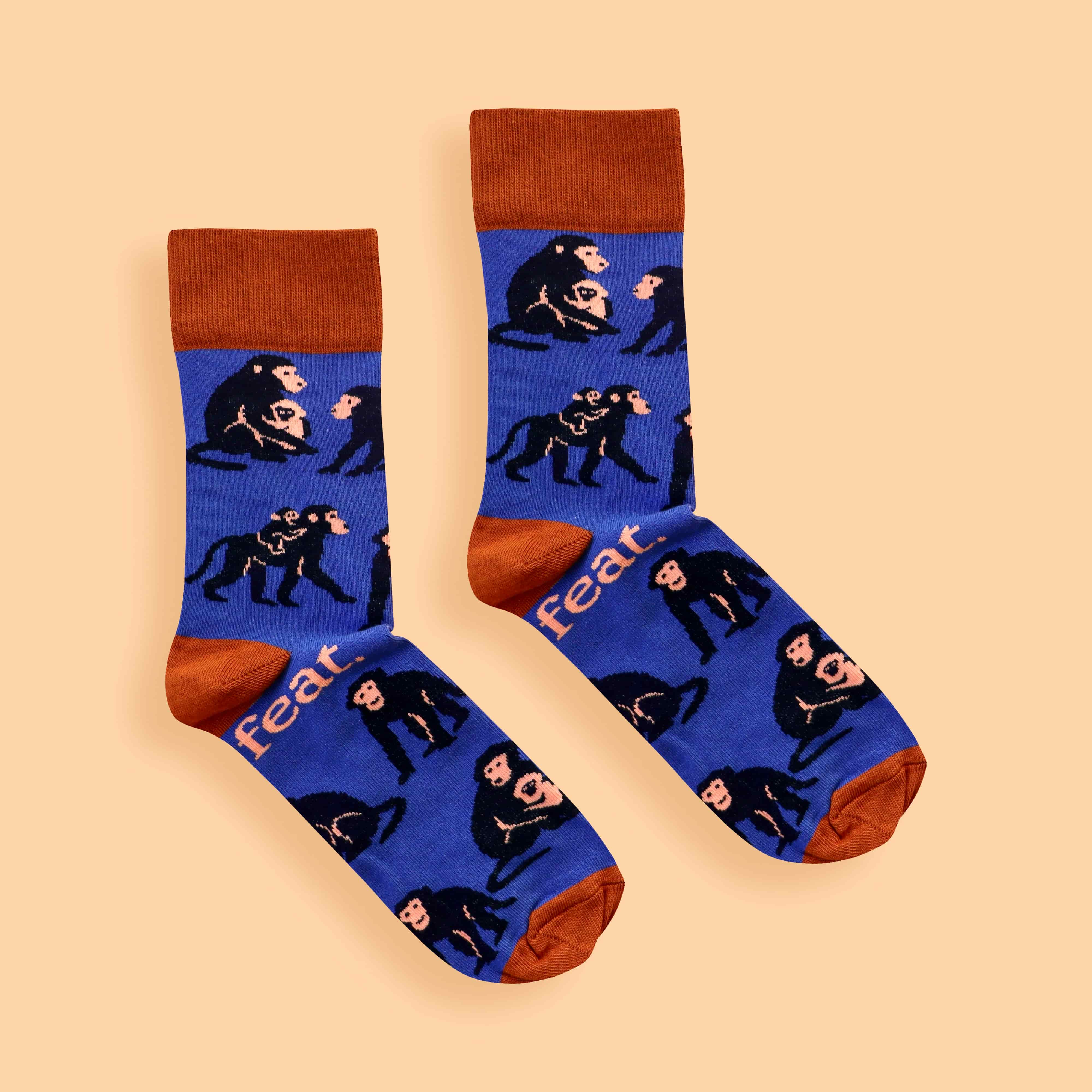 Baboon Troop Socks (His & Hers Sizes)