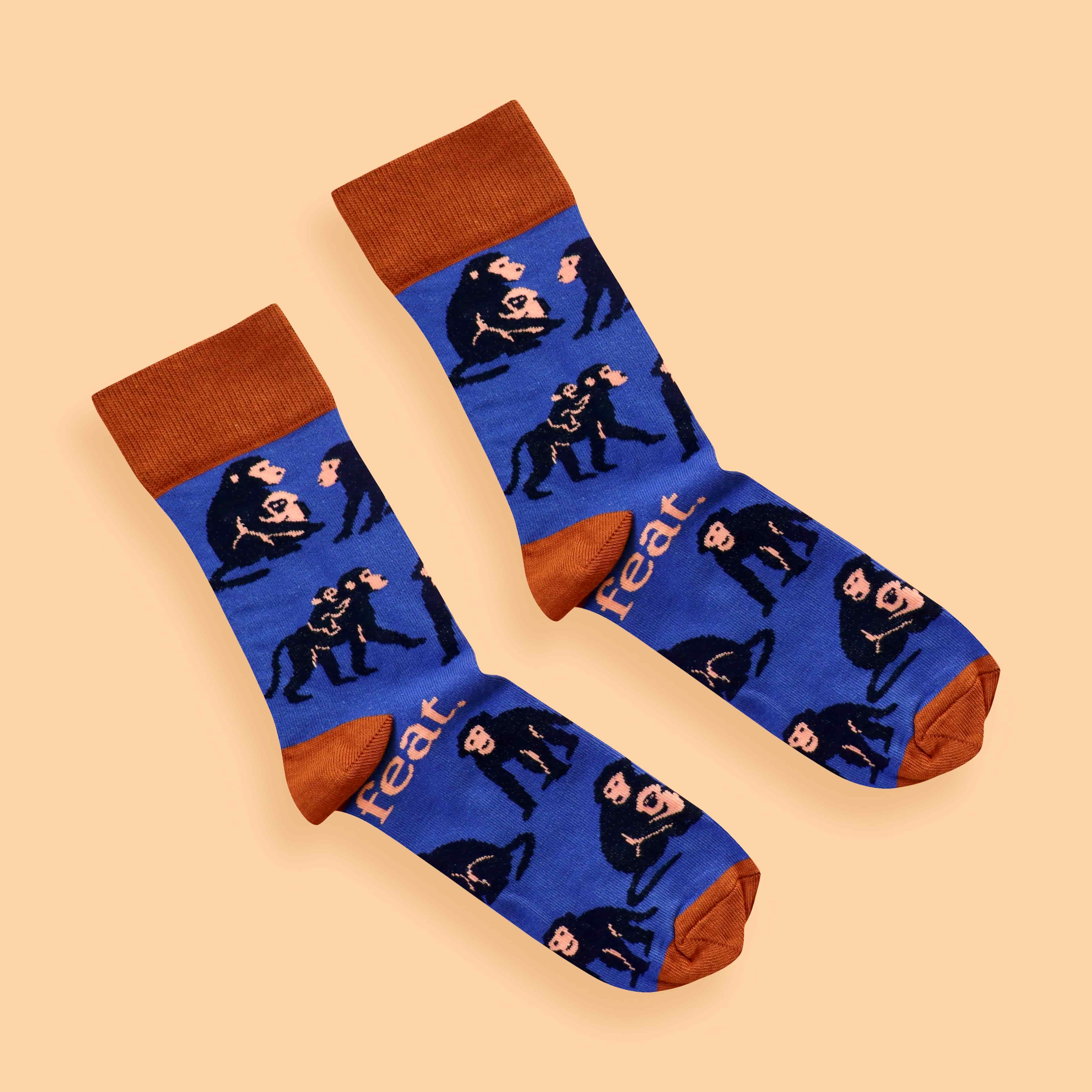 Baboon Troop Socks (His & Hers Sizes)