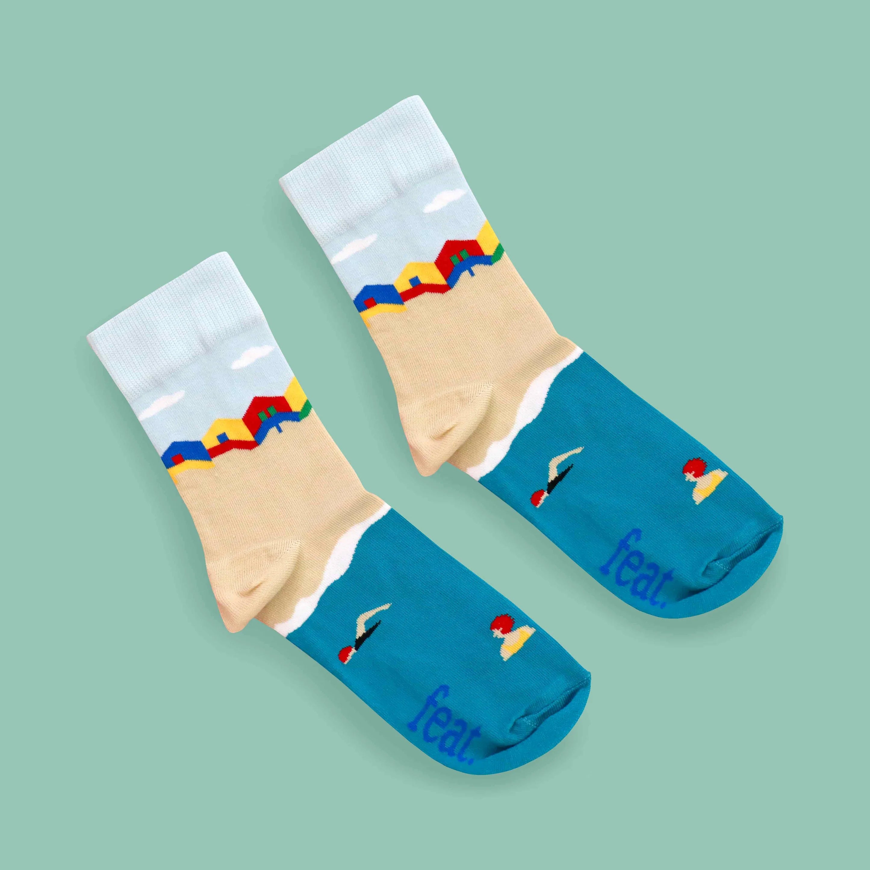Muizenberg Beach Hut Socks (His & Hers sizes)