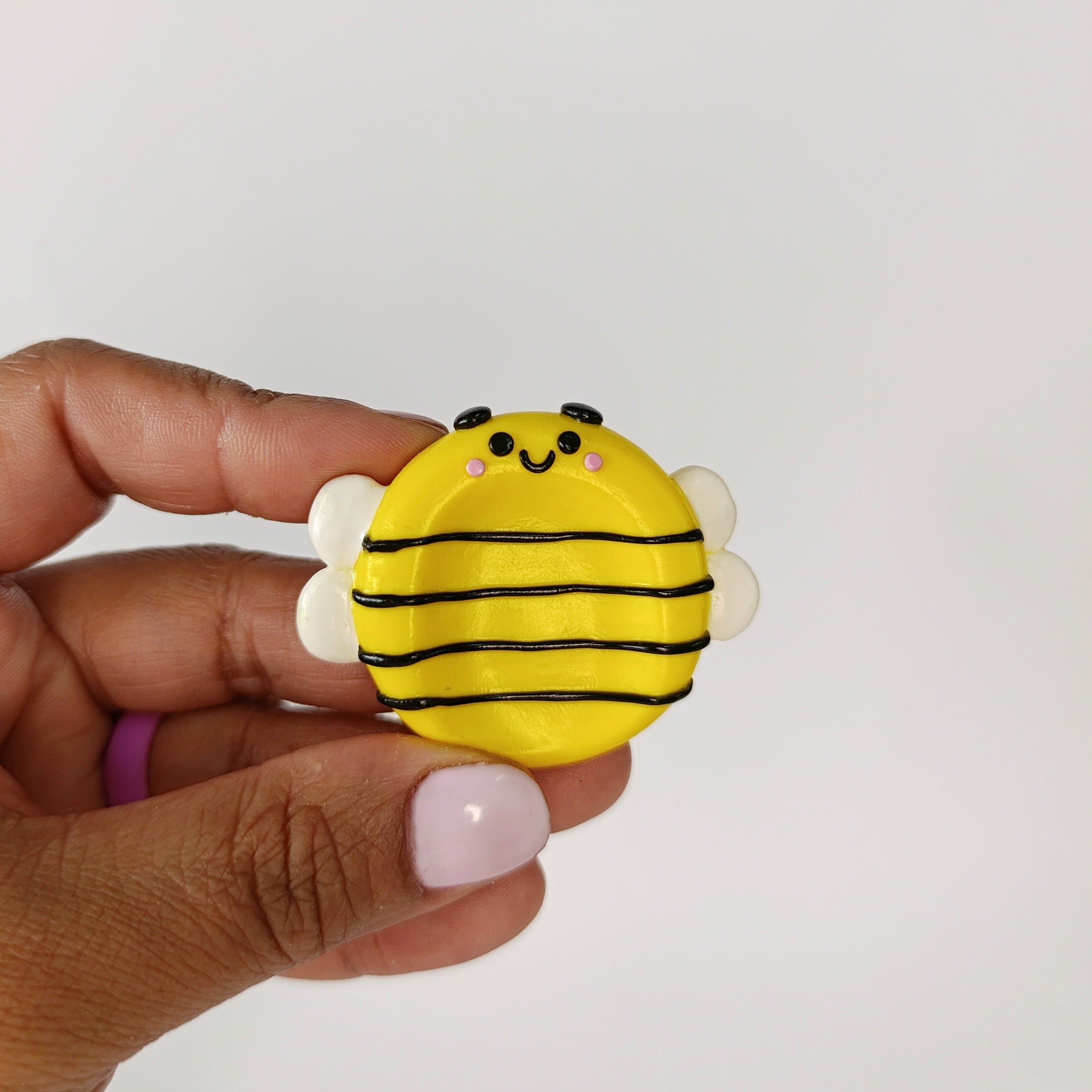 Polymer Clay Worry Stones (Frog and Bee Designs)