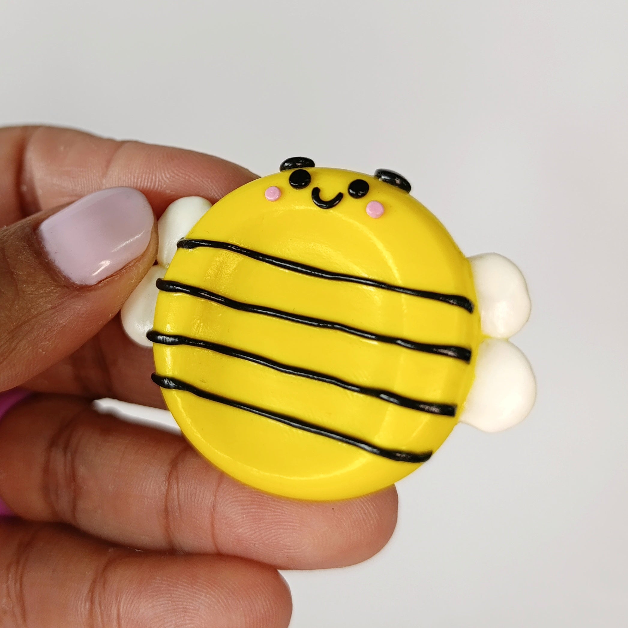 Polymer Clay Worry Stones (Frog and Bee Designs)