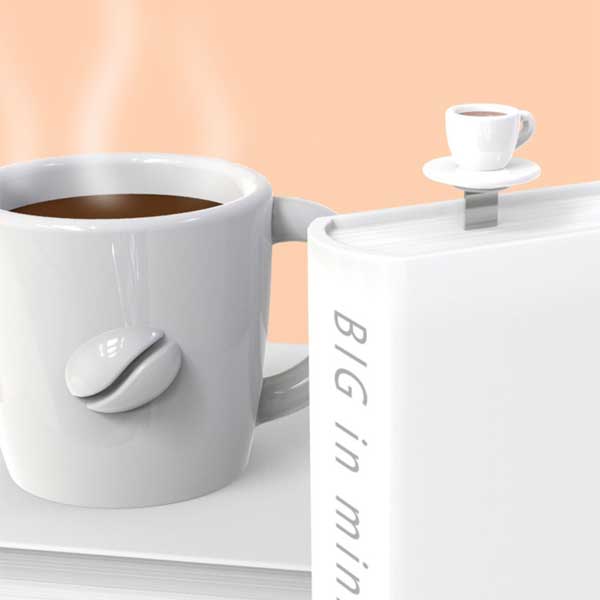 Coffee Cup Premium Metal Bookmark