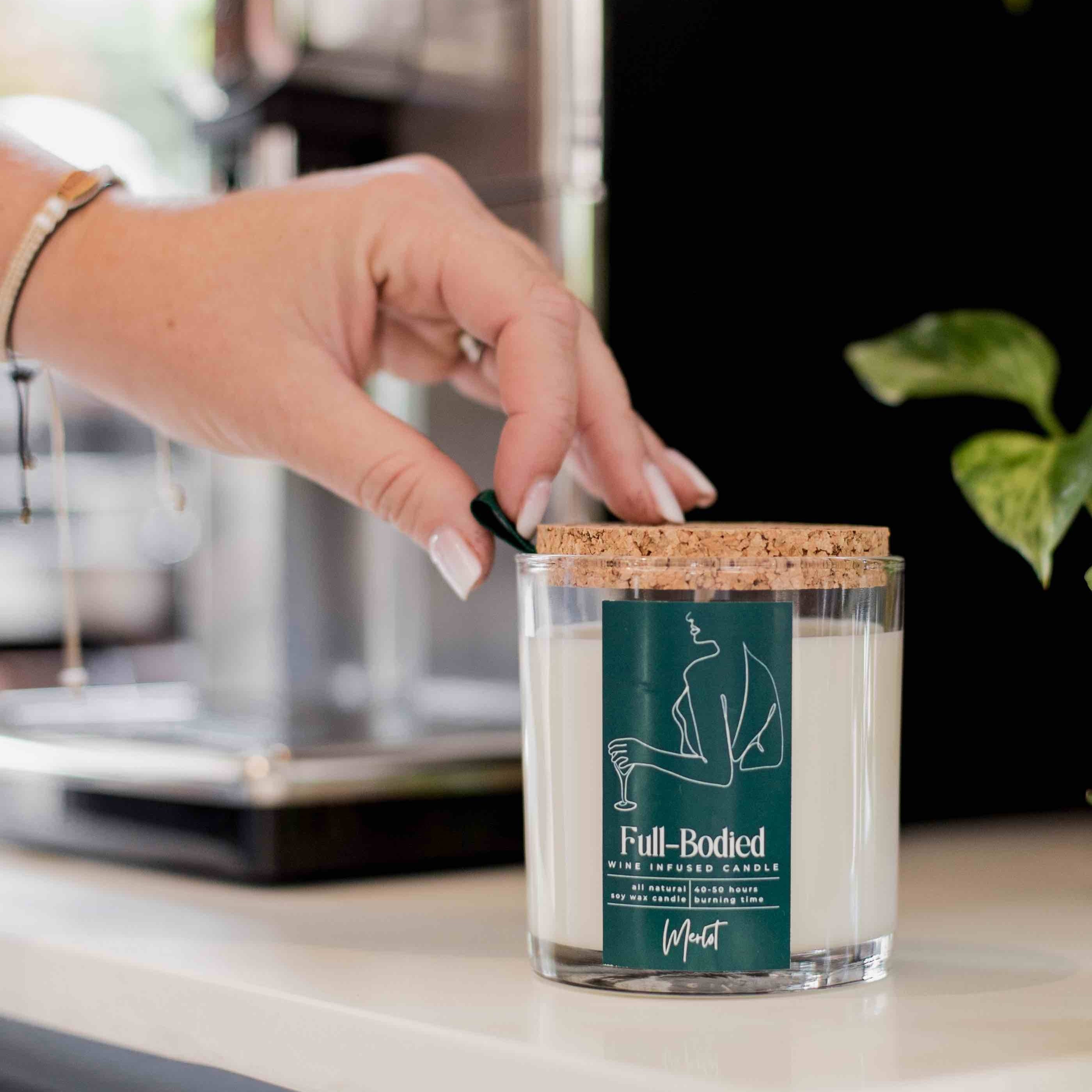 Wine-Infused Natural Soy Wax Scented Candles (assorted)