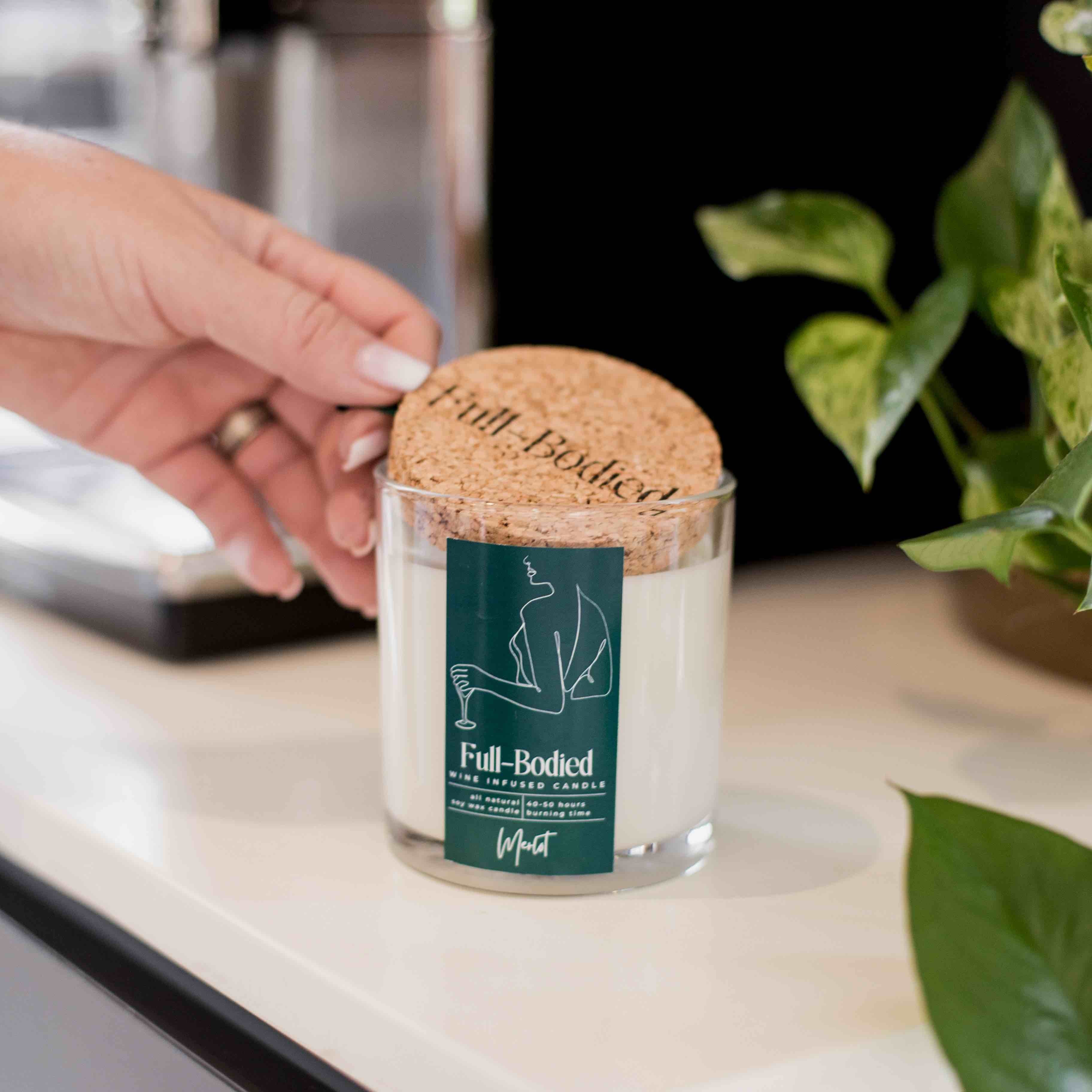 Wine-Infused Natural Soy Wax Scented Candles (assorted)