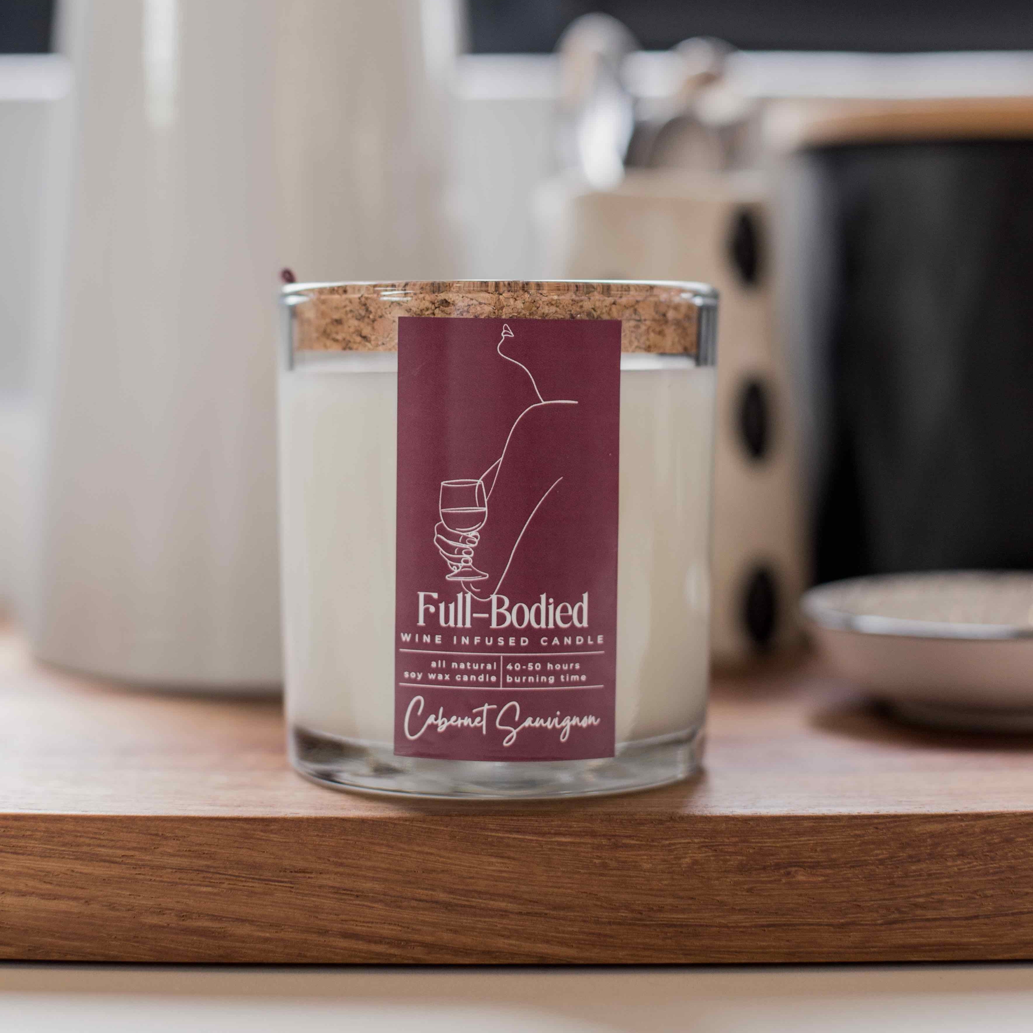 Wine-Infused Natural Soy Wax Scented Candles (assorted)