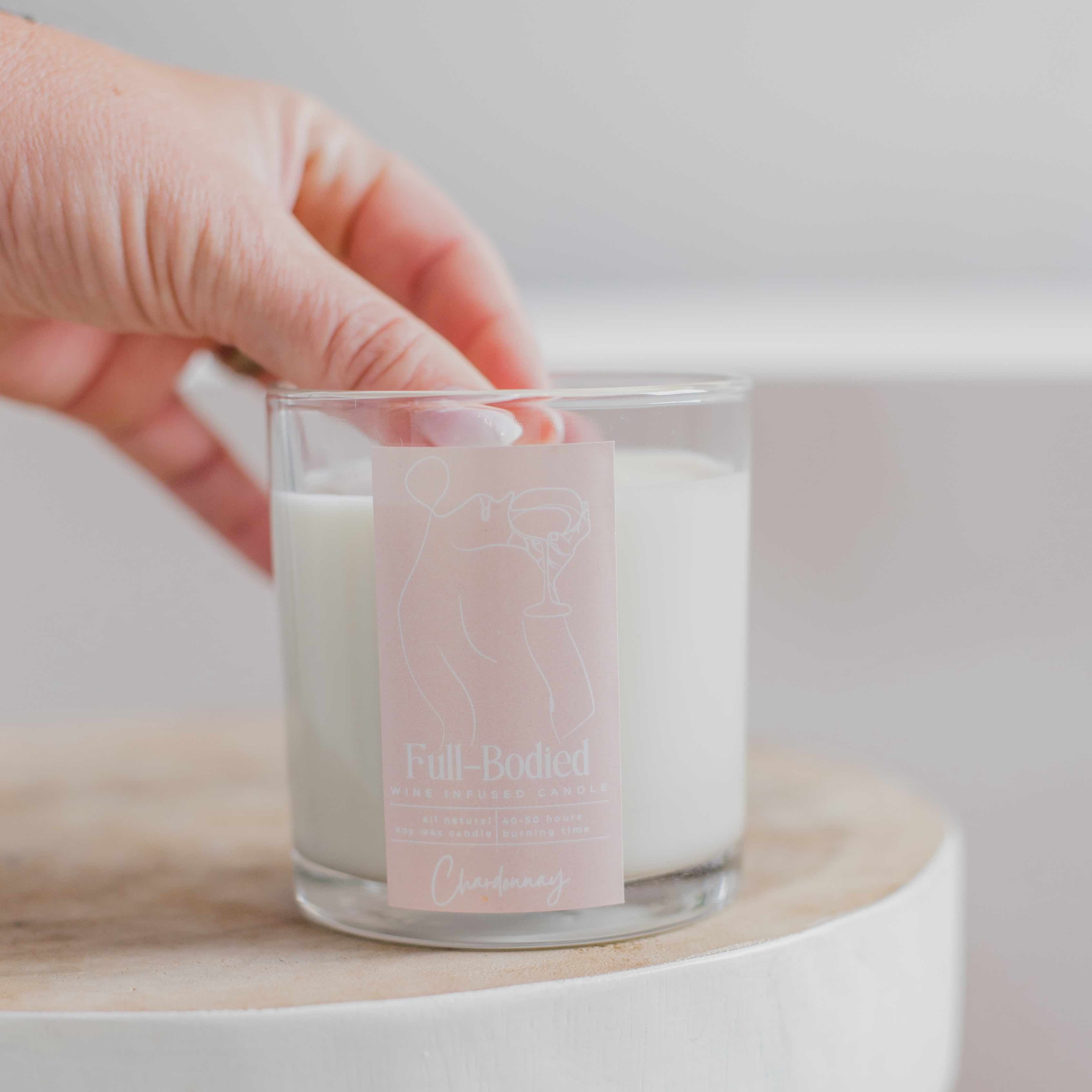 Wine-Infused Natural Soy Wax Scented Candles (assorted)