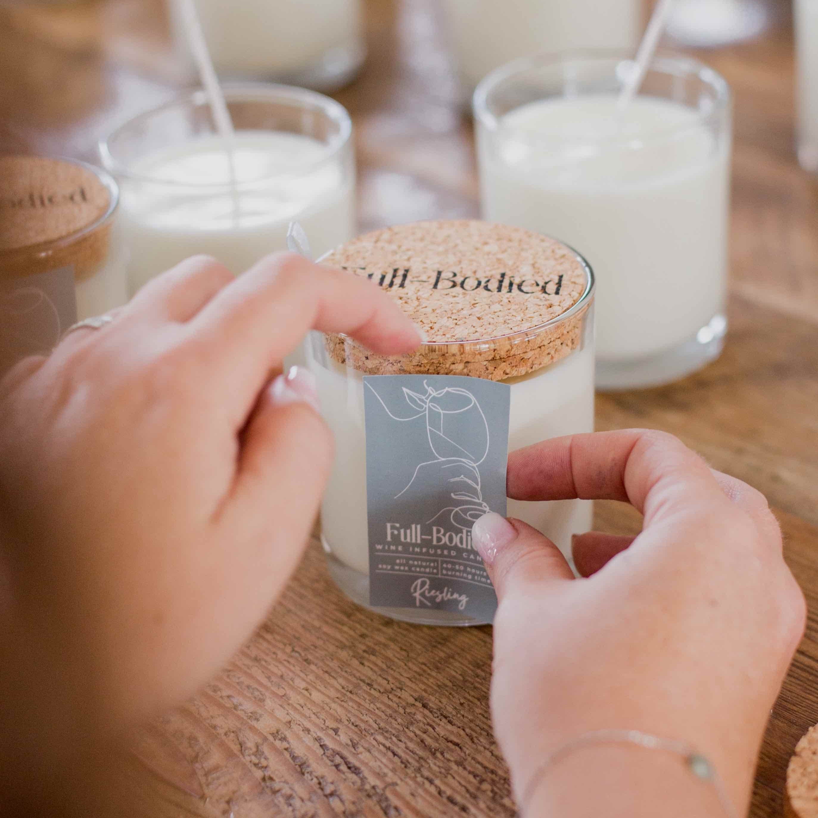 Wine-Infused Natural Soy Wax Scented Candles (assorted)