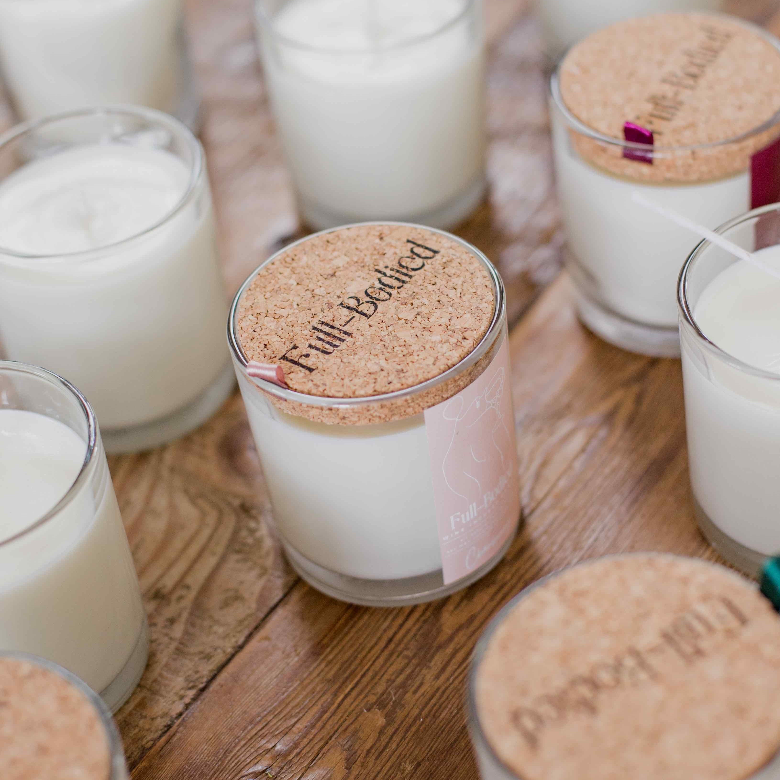 Wine-Infused Natural Soy Wax Scented Candles (assorted)