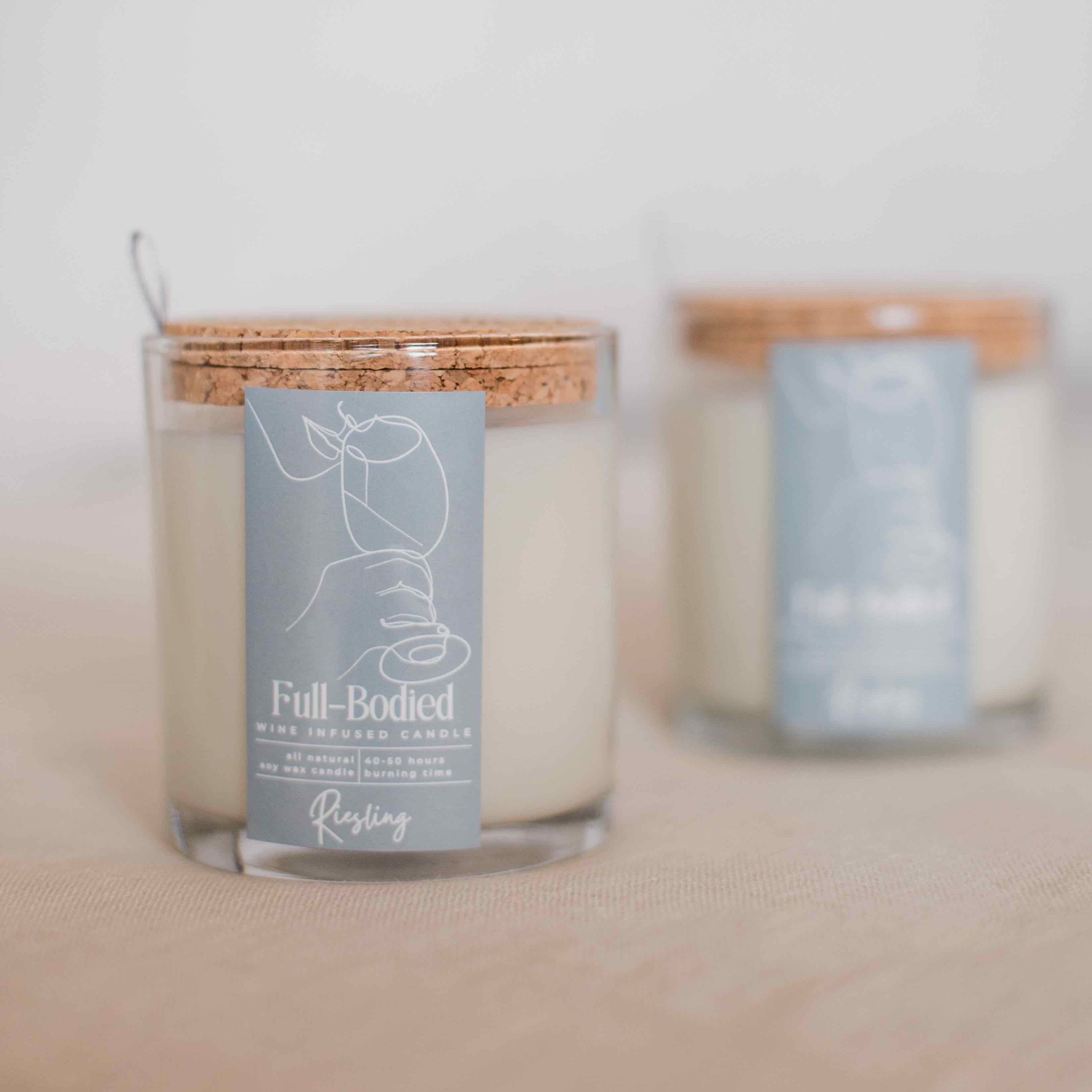 Wine-Infused Natural Soy Wax Scented Candles (assorted)