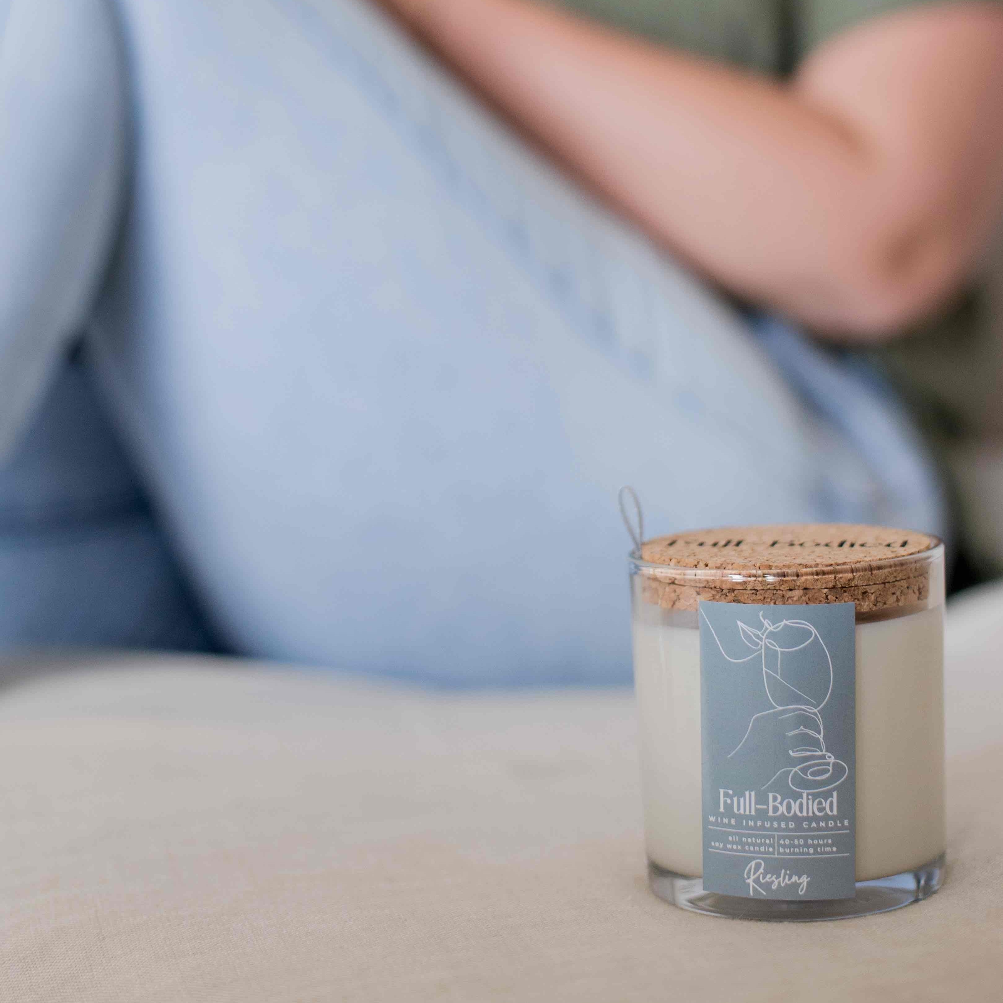 Wine-Infused Natural Soy Wax Scented Candles (assorted)