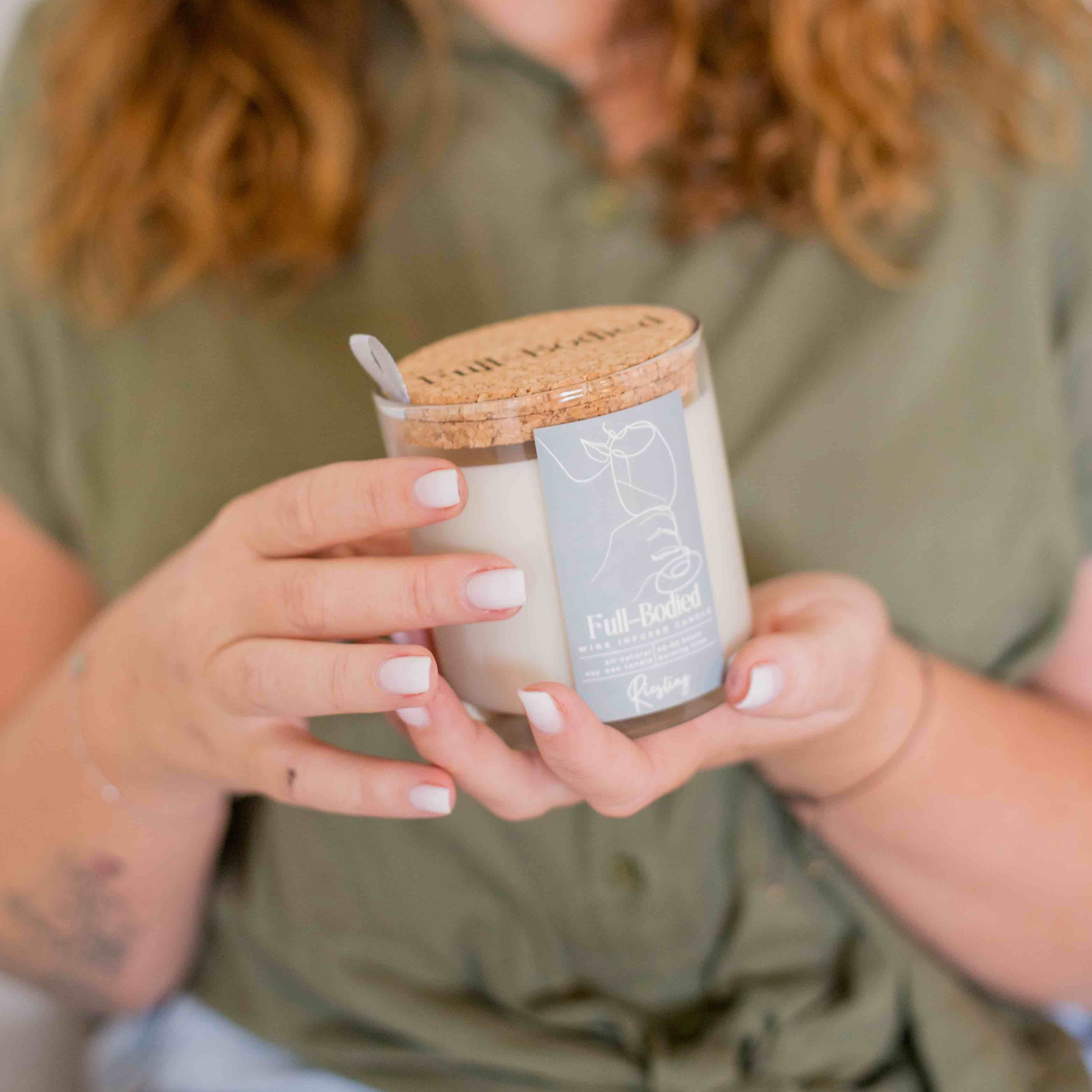 Wine-Infused Natural Soy Wax Scented Candles (assorted)