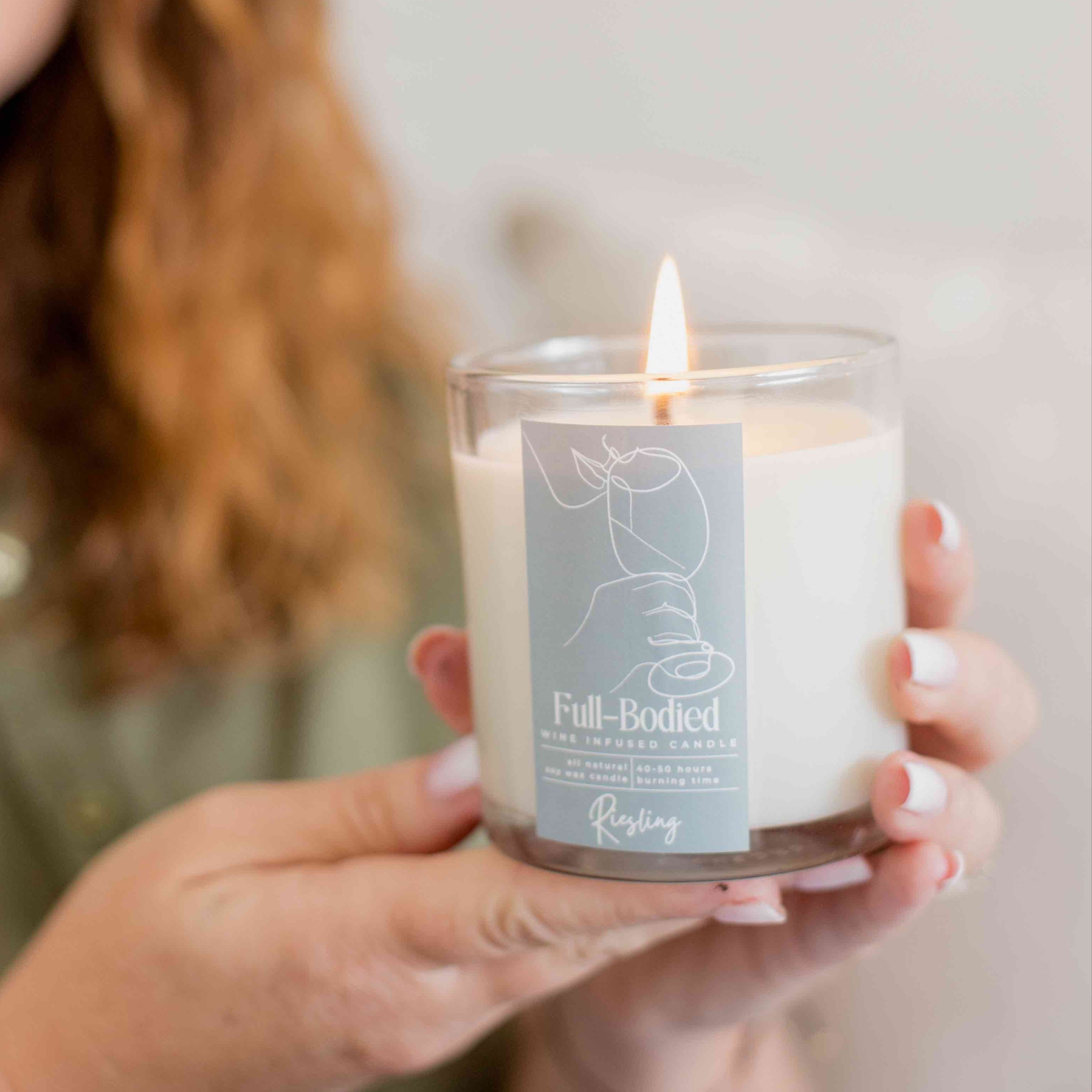 Wine-Infused Natural Soy Wax Scented Candles (assorted)