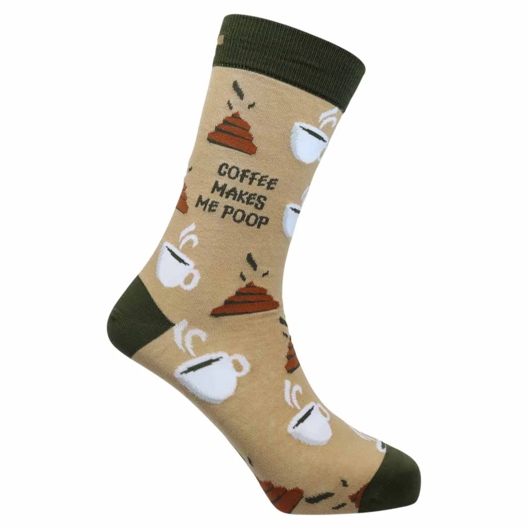 Men's "Coffee Makes Me Poop" Cotton Socks