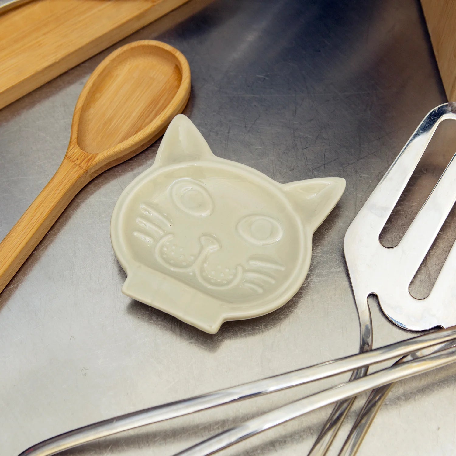 Cat spoon holder deals