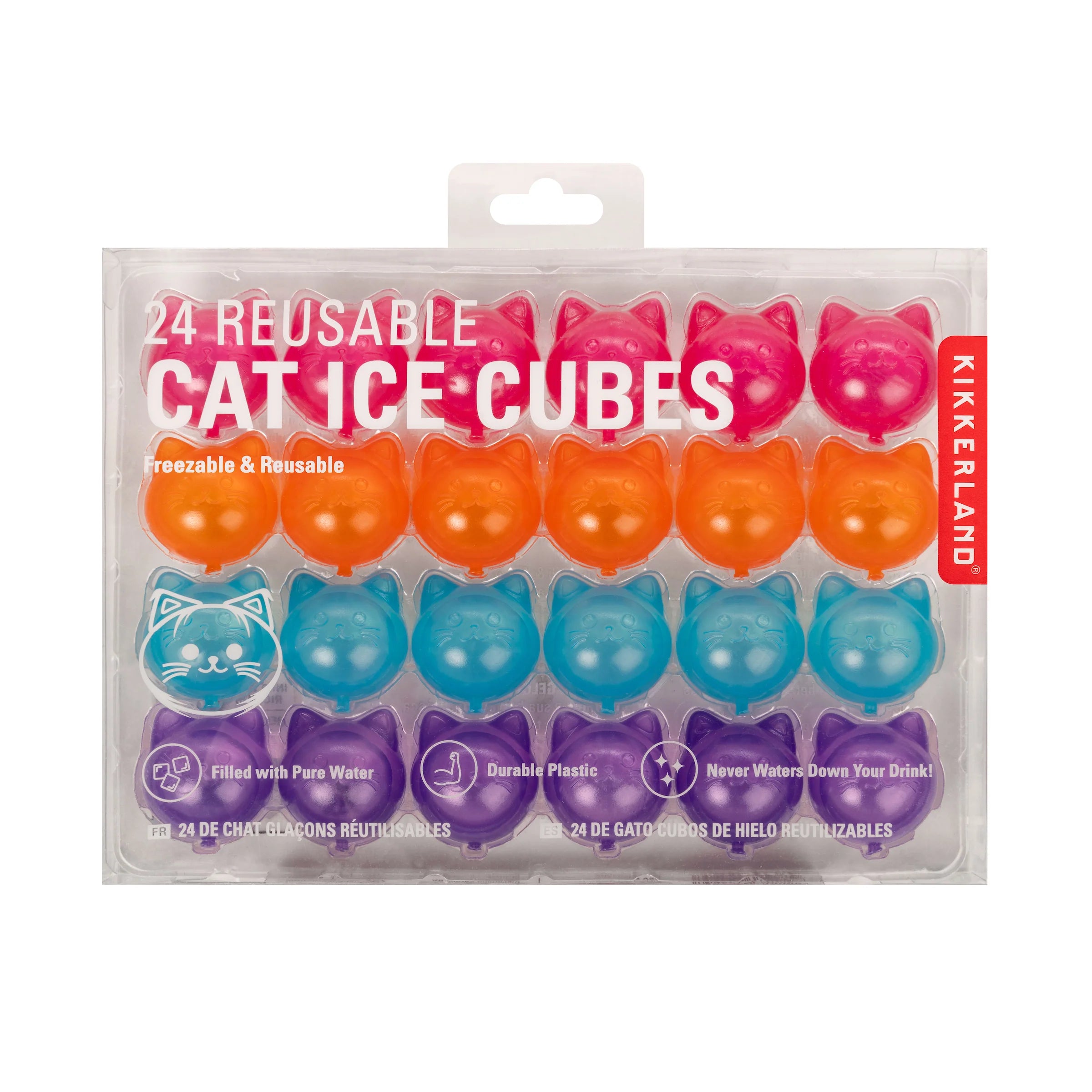 Reusable Cat-Shaped Ice Cubes (set of 24)